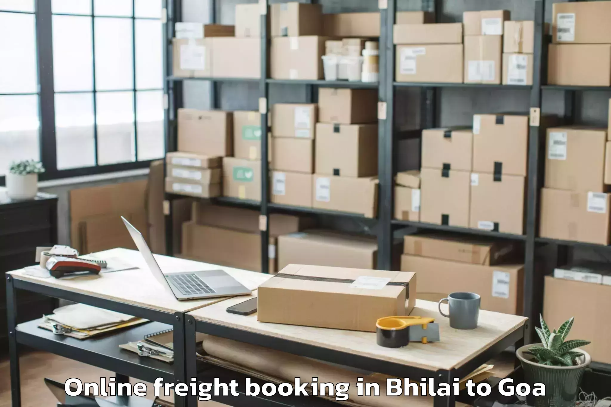 Hassle-Free Bhilai to Bambolim Online Freight Booking